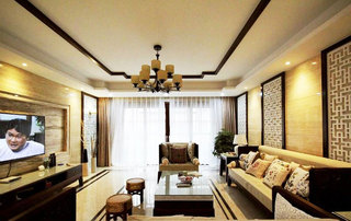 中式风格豪华客厅设计图纸