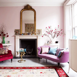 欧式风格粉色欧式客厅装潢