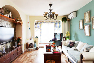 地中海风格舒适暖色调客厅设计