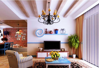 地中海风格客厅电视背景墙设计