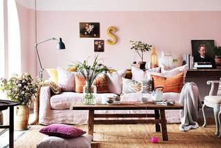 简约风格简洁粉色简约客厅装修效果图