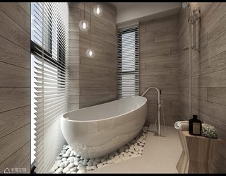 简约风格单身公寓舒适浴缸图片