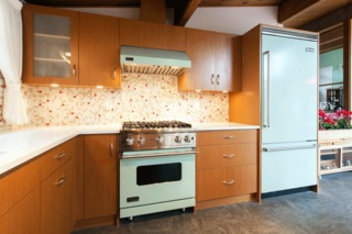 现代简约风格简洁暖色调厨房橱柜订做