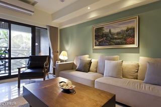 简约风格公寓舒适沙发背景墙装修效果图