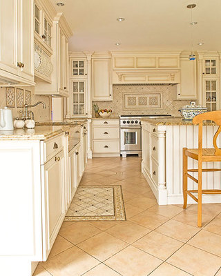 欧式风格简洁白色厨房橱柜订做