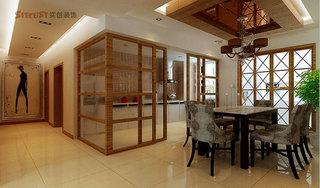 中式风格简洁暖色调厨房餐桌图片