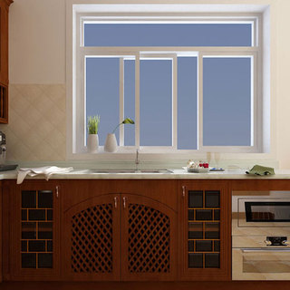 中式风格简洁红色厨房橱柜设计图纸