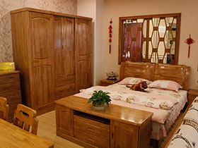原木卧室家具组合  给你一个温馨的家