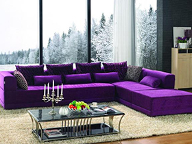 优雅紫色沙发6套图