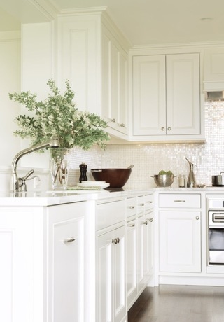 田园风格简洁白色厨房橱柜定制