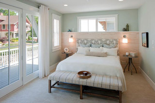 简约风格舒适绿色卧室床图片