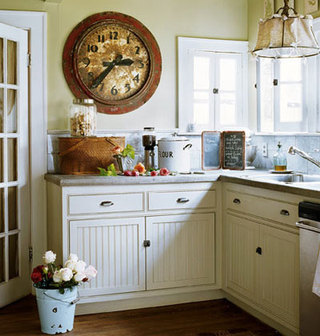 田园风格超小户型白色厨房橱柜定制