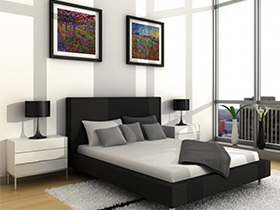 最大程度简洁的卧房家具极具中性色彩