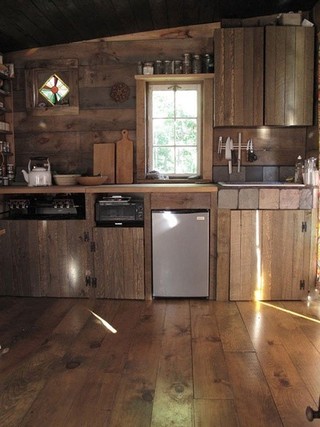 田园风格简洁原木色厨房橱柜定做