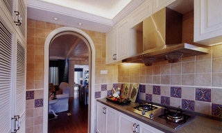 地中海风格简洁黄色厨房橱柜设计图纸