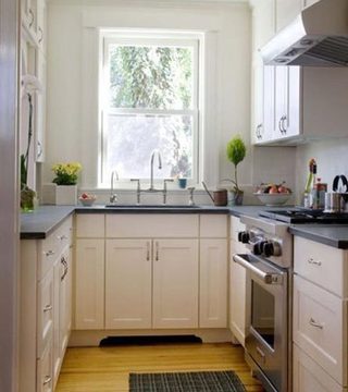 宜家风格温馨白色厨房橱柜设计图