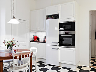 宜家风格简洁白色厨房橱柜效果图