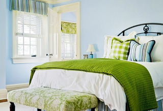 欧式风格舒适蓝色卧室装潢