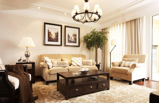 美式风格大气客厅沙发装修效果图