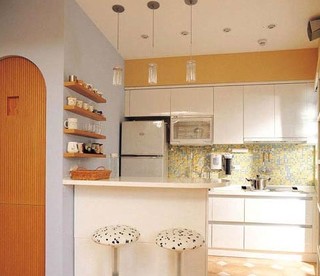 宜家风格简洁暖色调厨房改造