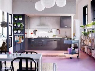 宜家风格简洁灰色厨房改造