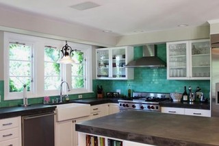 宜家风格简洁绿色厨房改造