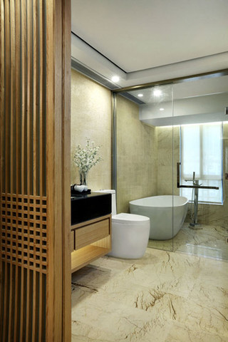 中式风格温馨140平米以上卫生间装修效果图
