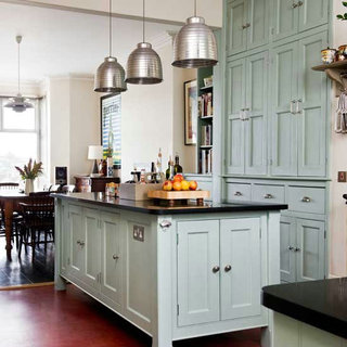 宜家风格时尚蓝色厨房橱柜效果图