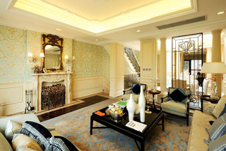 美式风格古典客厅设计图纸