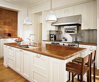 美式风格简洁白色厨房橱柜设计图纸