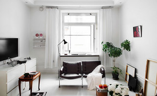 现代简约风格大气黑白客厅飘窗设计图纸