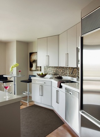 简约风格简洁白色厨房橱柜定做