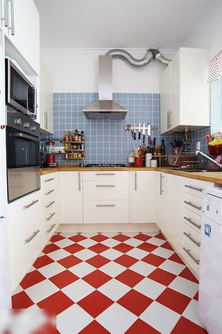 简约风格简洁白色厨房橱柜设计图纸