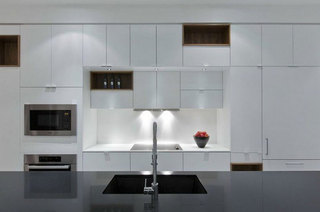简约风格简洁黑白厨房橱柜设计