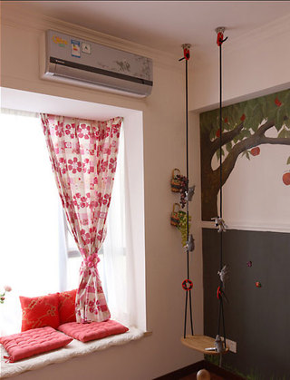 简约风格简洁红色卧室飘窗设计图纸