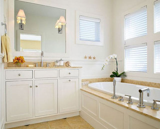 简约风格时尚白色卫生间浴室柜图片