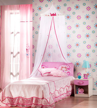 欧式风格浪漫粉色卧室效果图