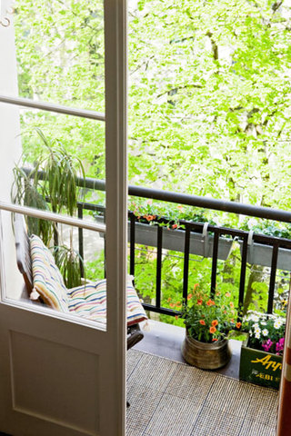 宜家风格简洁阳台室内植物图片