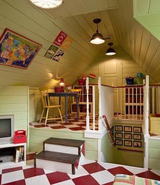 简约风格可爱儿童房家具效果图