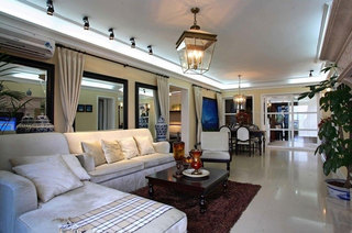 简约风格奢华白色客厅沙发图片