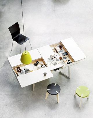 现代简约风格简洁书房书桌图片