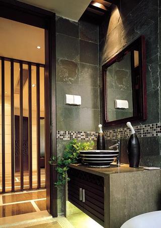 中式风格时尚卫生间洗手台图片