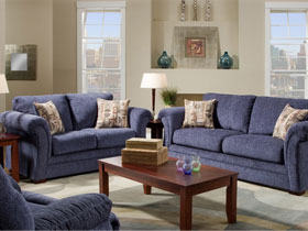 异族风情舒适的小布艺沙发设计效果图