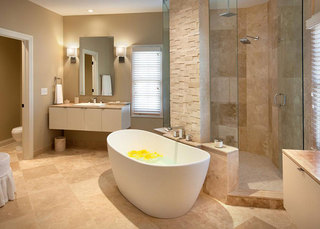中式风格黄色卫生间浴缸图片