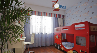 欧式风格可爱儿童房儿童床效果图