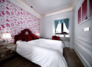 新古典风格三居室舒适130平米小卧室效果图