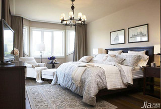 美式风格大气米色卧室设计图