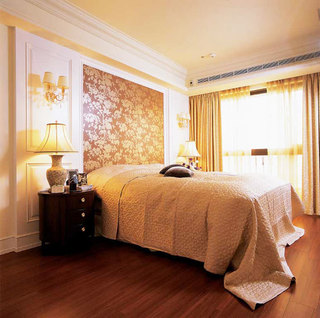 美式风格大气暖色调卧室装修效果图