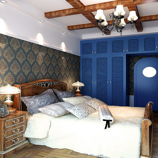 地中海风格浪漫卧室吊顶设计图纸
