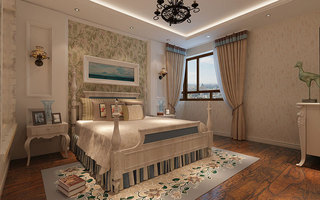 地中海风格浪漫卧室吊顶装修图片